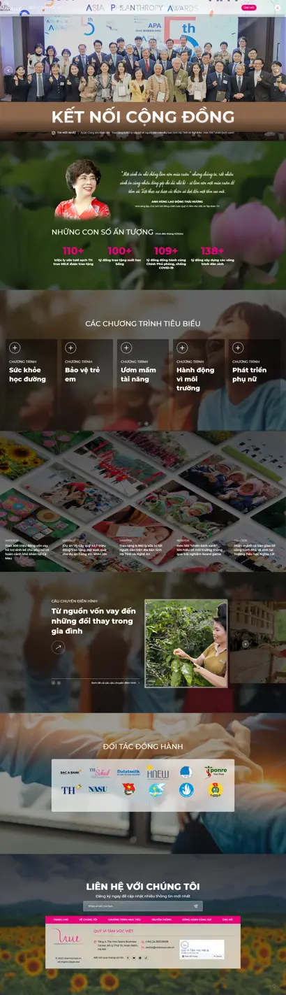 Thiết kế web cho Quỹ Vì Tầm Vóc Việt