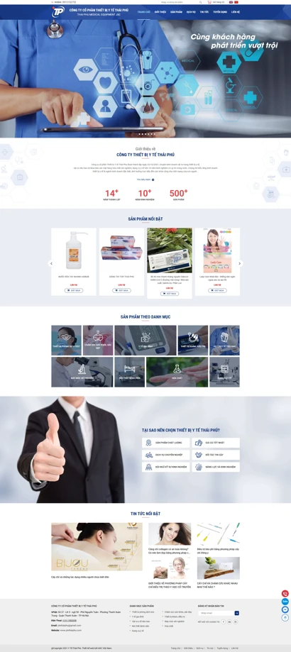 Thiết kế web cho Công ty Cổ phần Thiết bị Y tế Thái Phú
