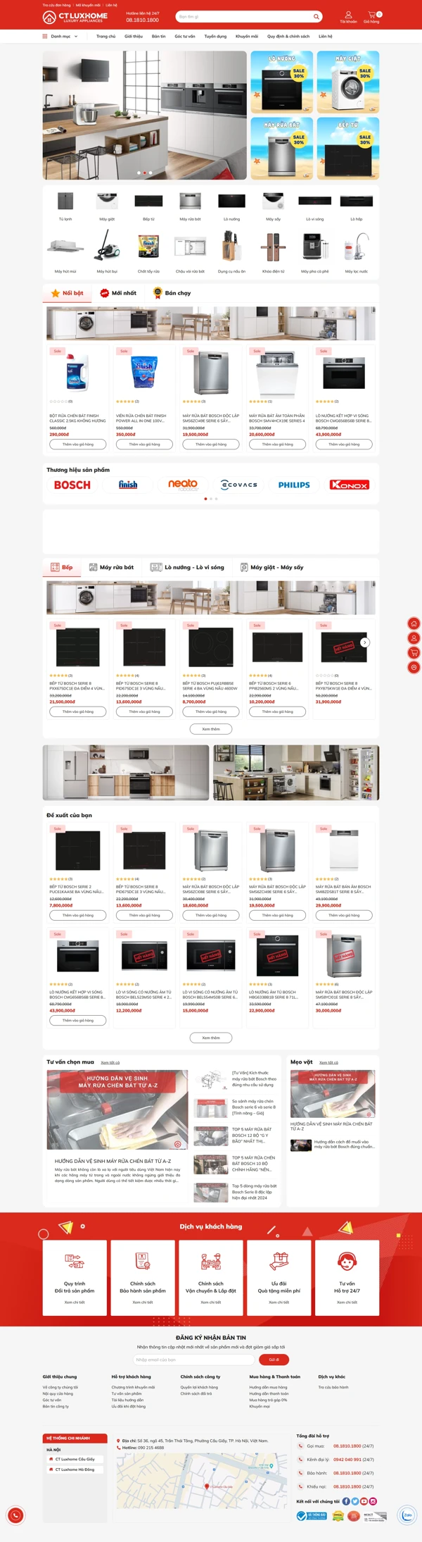Thiết kế web cho Công ty CT Luxhome