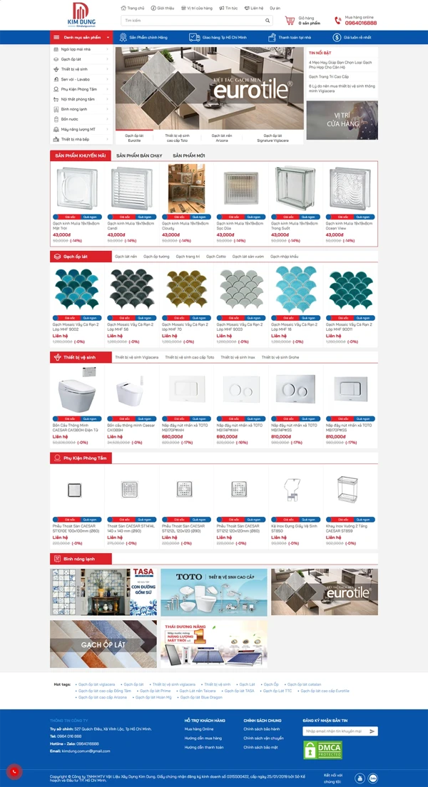 Thiết kế web cho Công ty Kim Dung