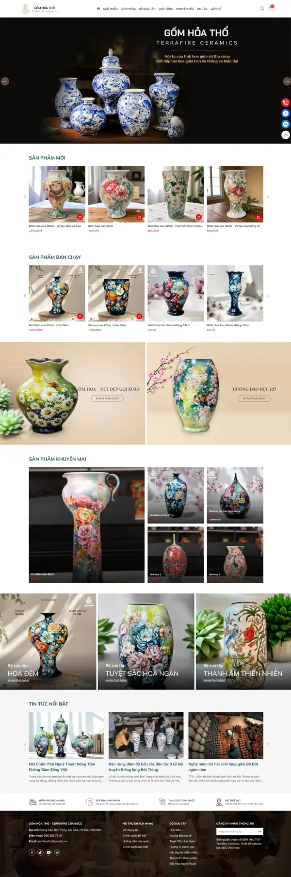 Thiết kế web cho Gốm Hỏa Thổ