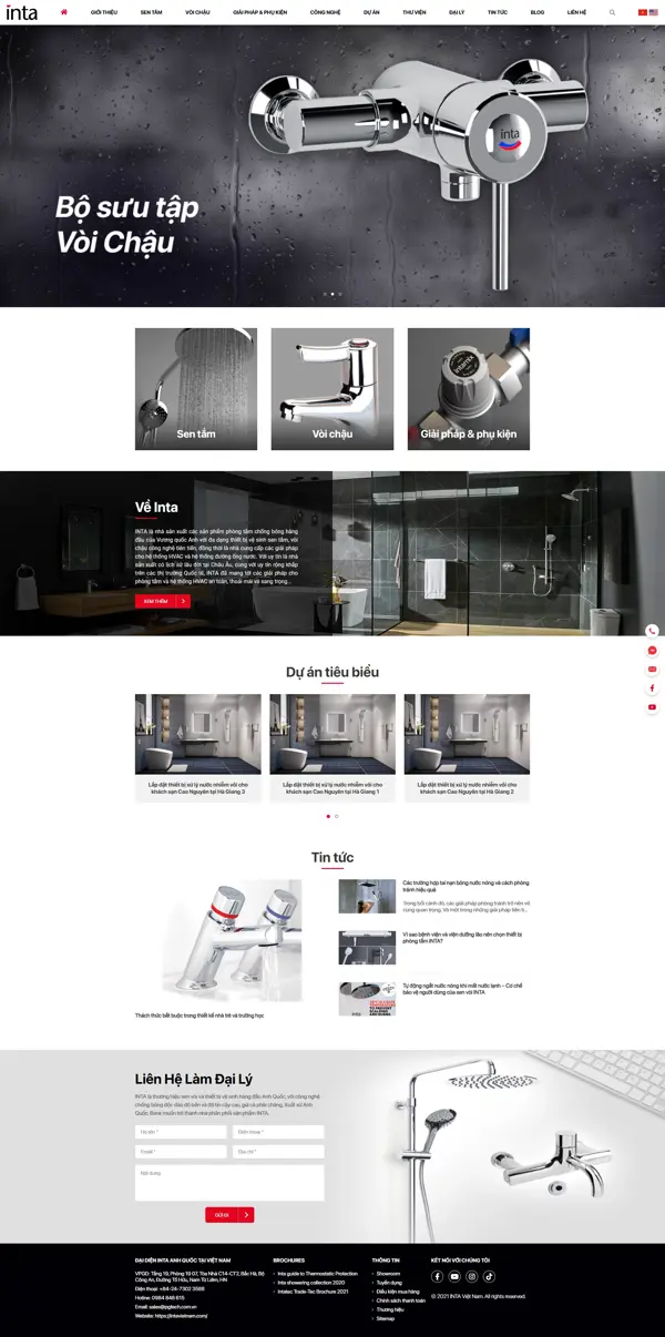 Thiết kế website cho Inta Việt Nam