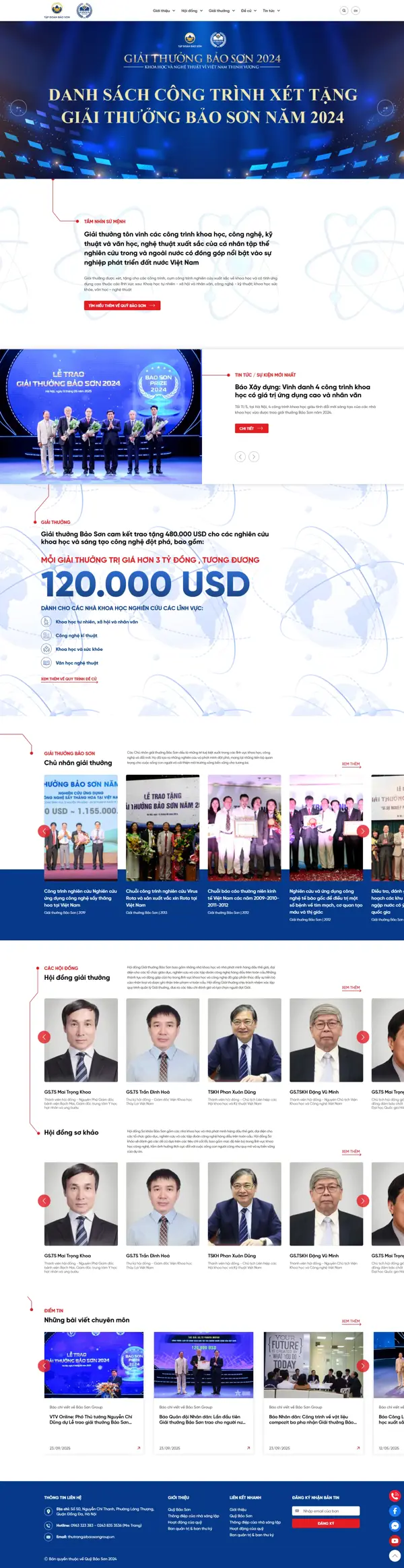 Thiết kế web cho Quỹ Bảo Sơn