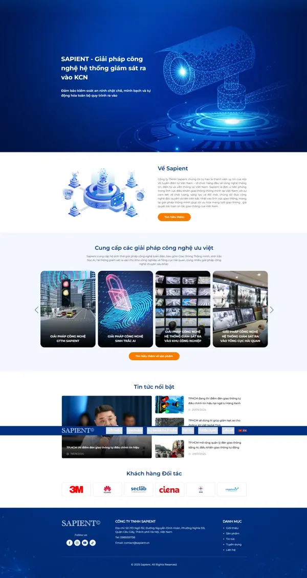 Thiết kế web cho công ty TNHH Sapient