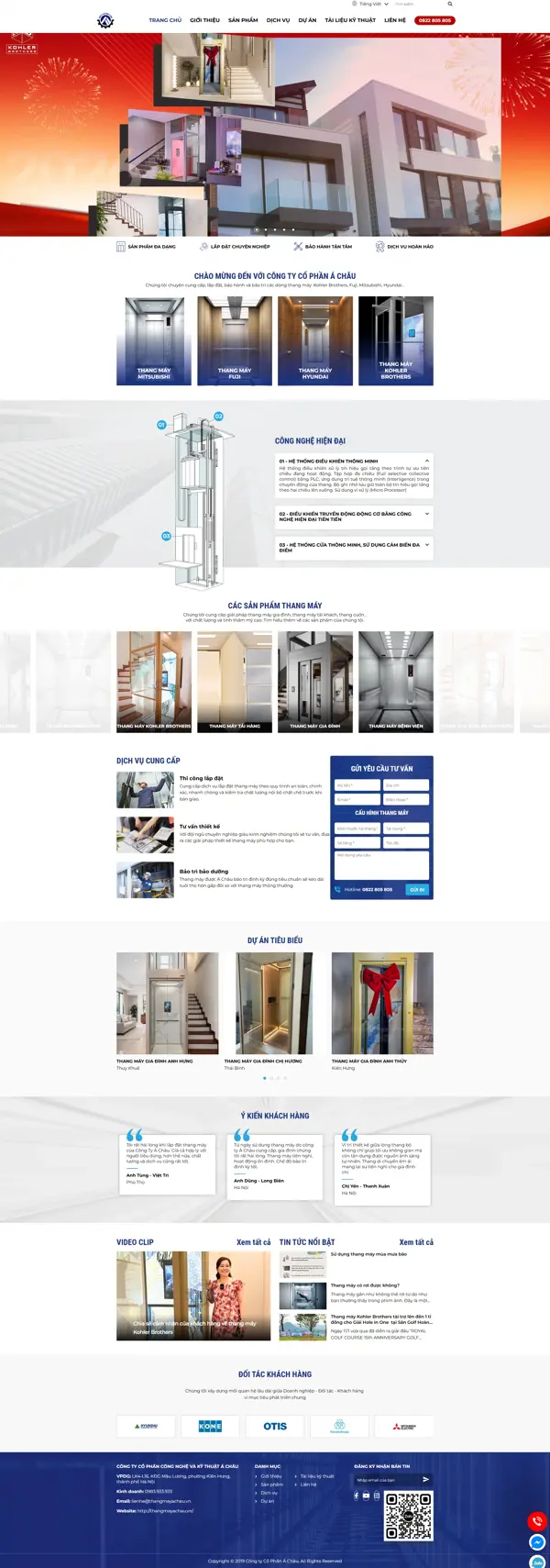 Thiết kế website cho Công ty cổ phần Công nghệ và Kỹ thuật Á Châu