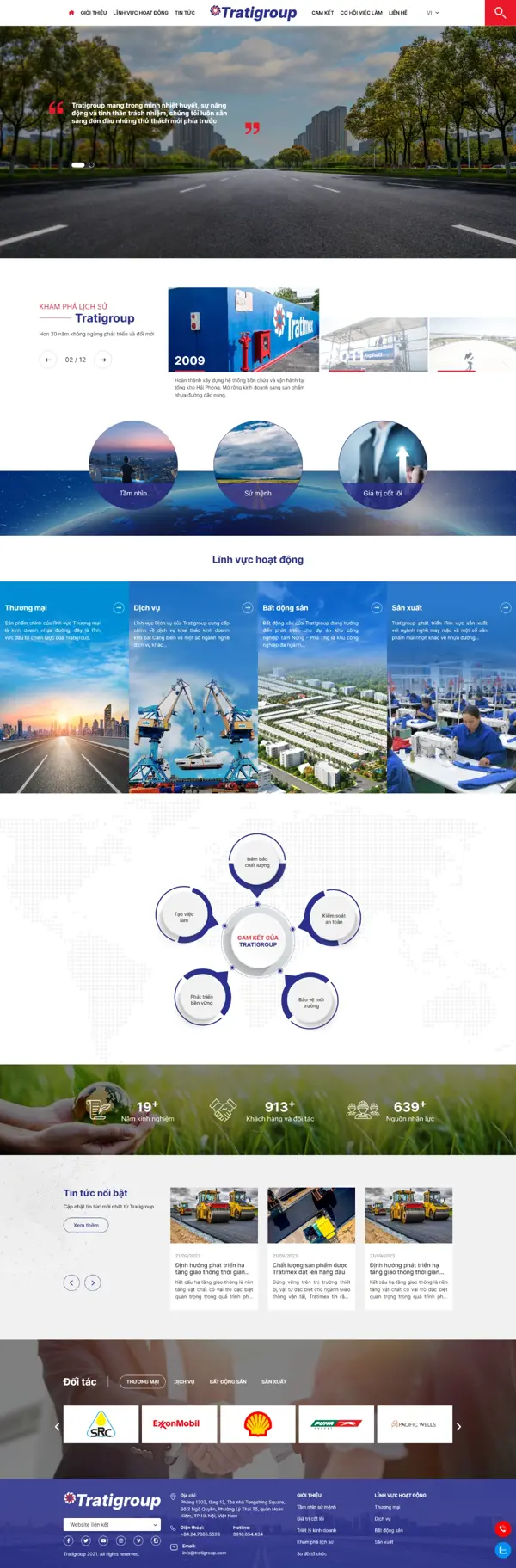 Thiết kế web cho TratiGroup
