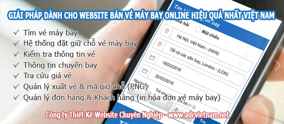 Giải pháp dành cho website bán vé máy bay online hiệu quả nhất Việt Nam