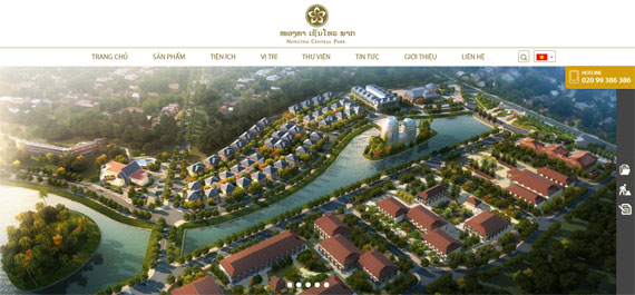Giao diện website dự án Nongtha Central Park tại ADC Việt Nam
