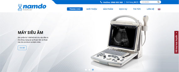 Giao diện website Dược Nam Đô - namdo medical