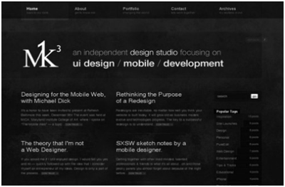 mẫu thiết kế web sử dụng màu đen trắng tuyệt đẹp 9