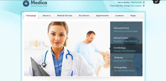 Website lĩnh vực dược Medica - Themefuse.com