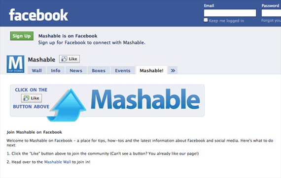 thiết kế website của Mashable, thiết kế website sáng tạo